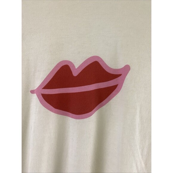 BOGO Marine Layer Graphic Tee Short Sleeves Red Pink Lips Crew Neck Womens XS - Picture 3 of 10